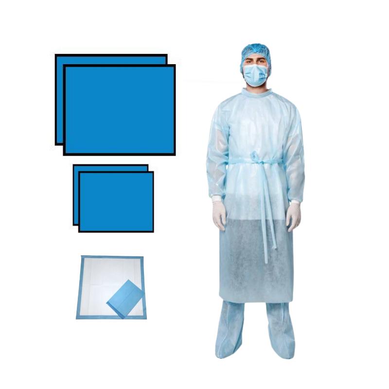 Комплект одягу та покриттів акушерський для звичайних пологів, стерильний, одноразового використання,ТМ «АХІЛЛ»